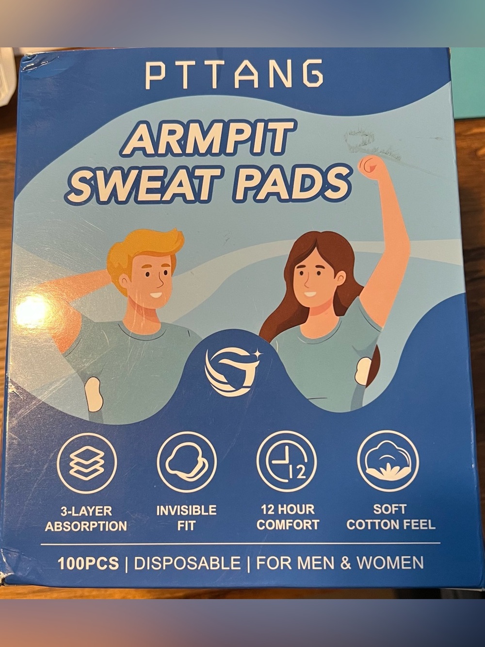 Disposable Armpit Sweat Pads for Men or Women 100 Pads NIB